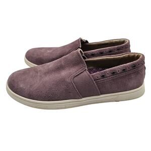 Spenco Shoes Womens 6.5B Lavender Suede Orthotic Slip On Comfort Sneakers